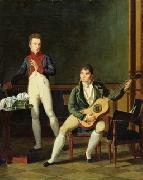 French school Musician and his family Germany oil painting artist